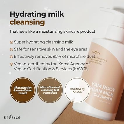ISNTREE Yam Root Vegan Milk Cleanser, 220ml