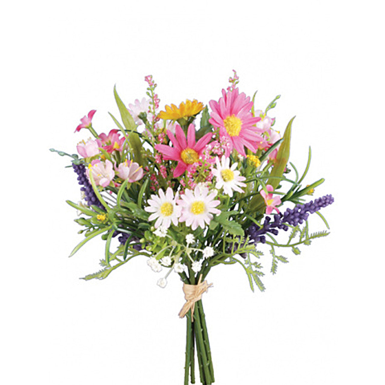 Siar Artificial Summer Daisy Mixed Blossom Bunch 20cm/8 Inches Tall Pink