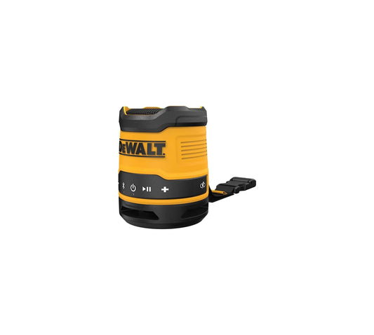 DeWalt DCR009 USB Rechargeable Compact Bluetooth Speaker, Black/Yellow, Bare Unit