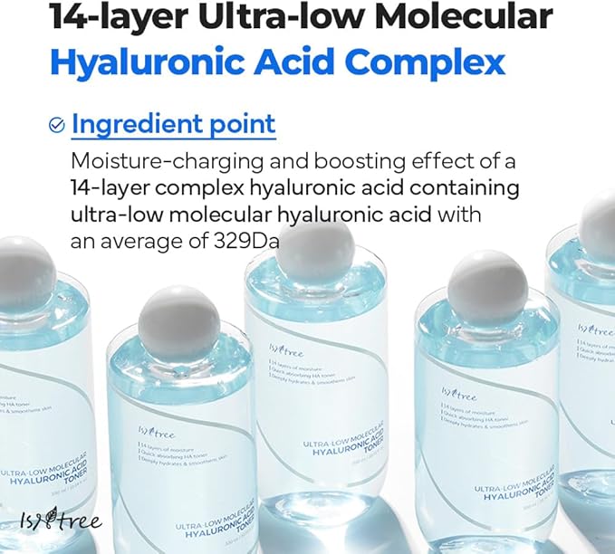 ISNTREE Ultra-Low Molecular Hyaluronic Acid Toner (300 ml)