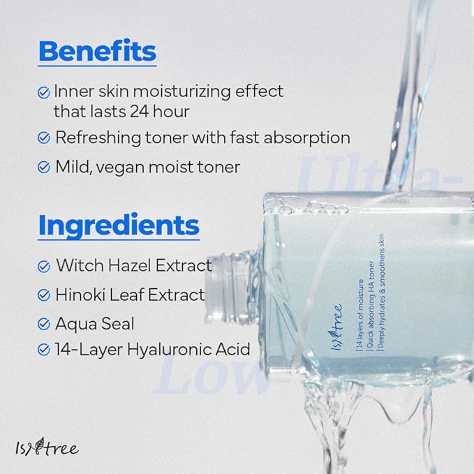 ISNTREE Ultra-Low Molecular Hyaluronic Acid Toner (300 ml)