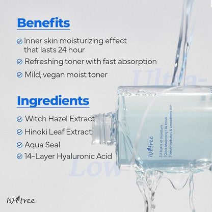 ISNTREE Ultra-Low Molecular Hyaluronic Acid Toner (300 ml)