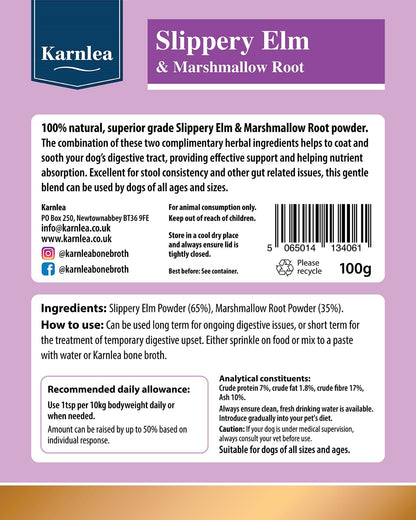 KARNLEA Slippery Elm & Marshmallow Root Powder 100g