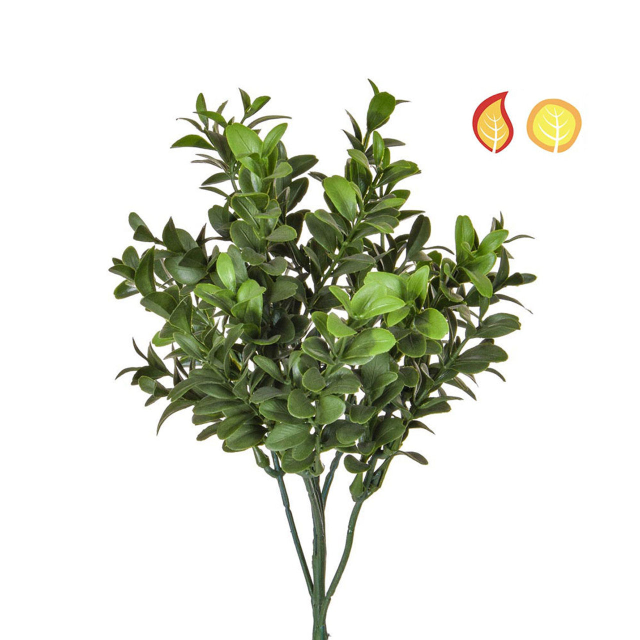 Artificial Dark Green Buxus Boxwood Stem 47cm/18 Inches Fire Retardant UV Treated