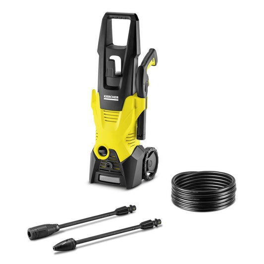 Kärcher K 3 Electric Pressure Washer - 120 Bar, 1600W, 6m Hose, Detergent Tank, 380L/h Flow Rate (Black/Yellow)
